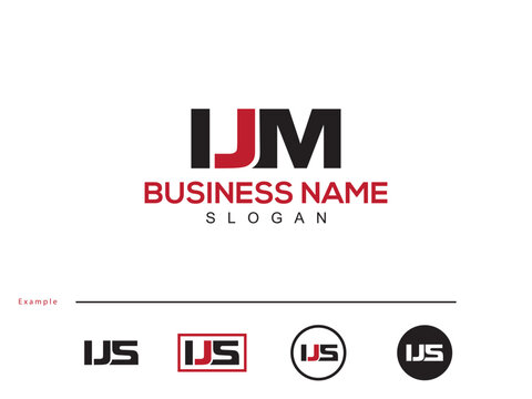Creative Minimalist IJM ij Vector Letter Logo Template For Your Business