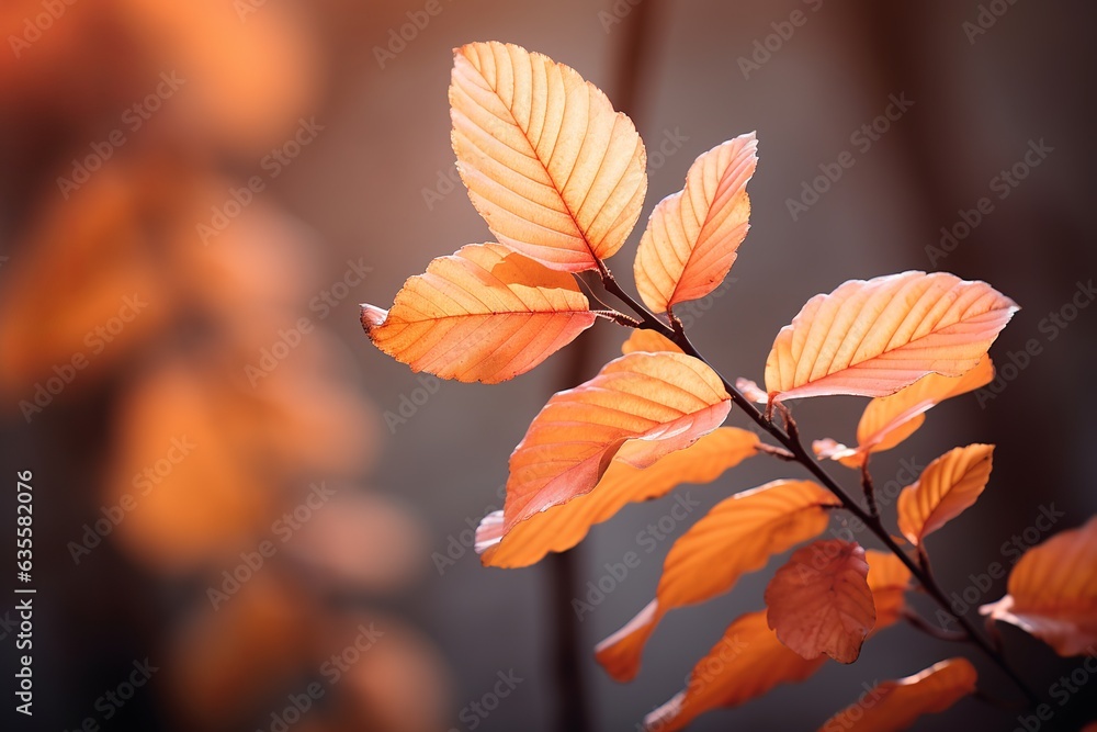 Poster autumn's splendor. close-up of colorful leaves. nature's artistry in every detail. captivating patte