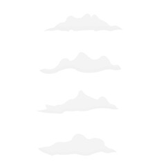 Illustration vector graphic of  clouds set on  isolated white background.  Perfect for design elements, icon, etc.