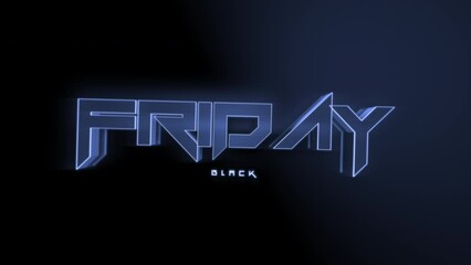 Black Friday typography adopts a monochrome palette, elegantly set against a dark gradient. This design strikes a balance between contemporary shopping fervor and the sophistication of muted tones