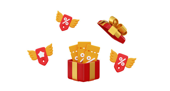 3d Exclusive benefits Bonus, reward, loyalty, VIP, high level and prize related perfect Business and Advertising Royalty program concept Minimal three-dimensional 3D render illustration