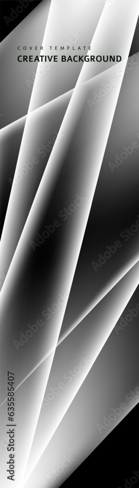 Poster abstract black, white and gray triangle overlaying layer background. modern style. you can use for a