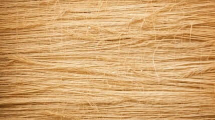 Close up dry straw texture wall background.
