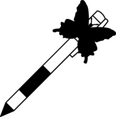 Pen vector icon. Stylized pen