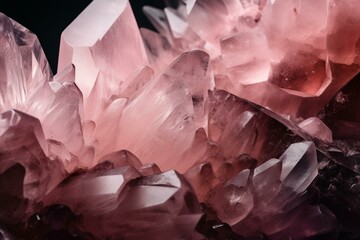 Rose quartz crystal background created with advanced techniques. Generative AI