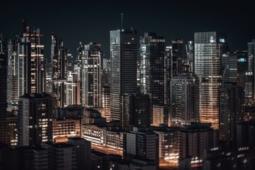 Modern cityscape on a blank backdrop, depicting urban lifestyle. Generative AI