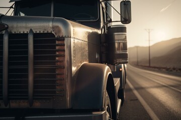 View of a truck from a US perspective. Generative AI