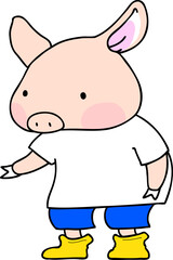 cartoon little pig