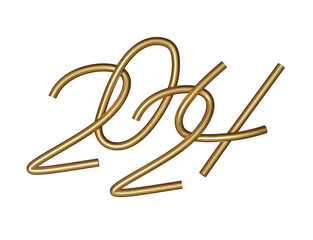 new year 2024 gold number