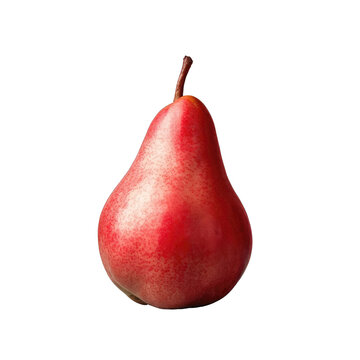 transparent background with a red pear