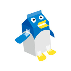 牛乳パック 工作 ペンギン 
