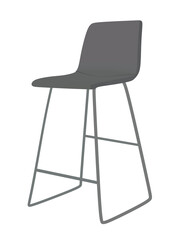 Grey bar chair. vector illustration