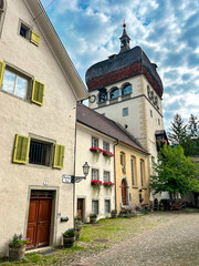 Fototapeta na wymiar Martinsturm - a baroque watch tower in Bregenz, Austria