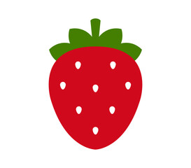 Strawberry icon. Vector cute strawberry illustration.