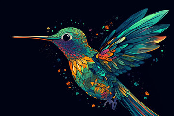 Obraz premium Portrait of a beautiful sparrow on a dark background. Studio shot.