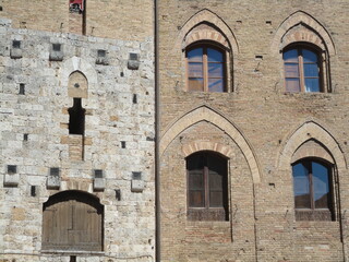 old typical buildings in Italy, Tuscany