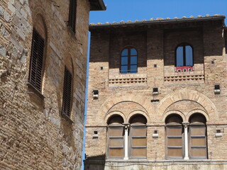 old typical buildings in Italy, Tuscany