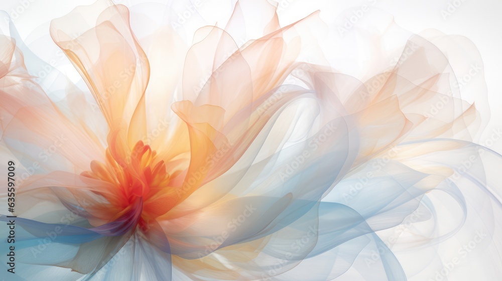 Canvas Prints Light Airy Abstract Flower.