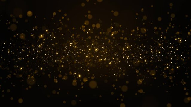 golden confetti rain lights rays stage scene winning event, abstract particle glitter Luxury style premium award design. copy space award ceremony, jubilee, New Year's party product presentations