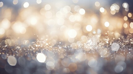 Silver Bokeh Background.