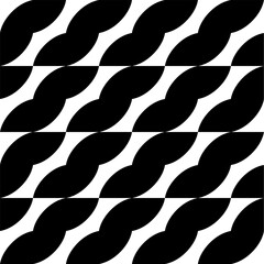 Seamless pattern with geometric motifs in black and white. Vector illustration.