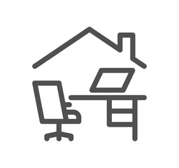 Work place related icon outline and linear vector.