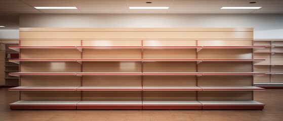 Empty store shelves. Generative AI