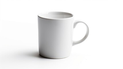 Fototapeta premium Empty White Mug Mockup. Generative Ai