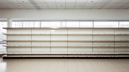 Empty store shelves. Generative AI