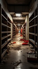 Empty store shelves. Generative AI