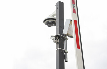 security cameras in public spaces symbolize modern surveillance, safety, and loss of privacy
