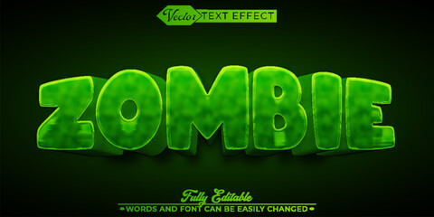 Green Cartoon Zombie Editable Text Effect Template