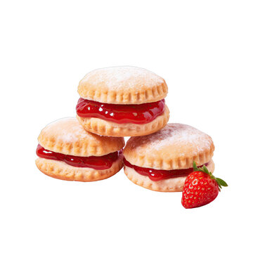 Jam Flavored Biscuits Made With Sweet Strawberries