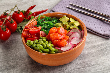 Hawaian cuisine - Poke with salmon