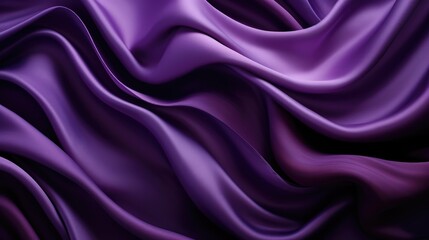 Waves of purple satin fabric