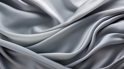 Obraz premium Waves of gray satin fabric