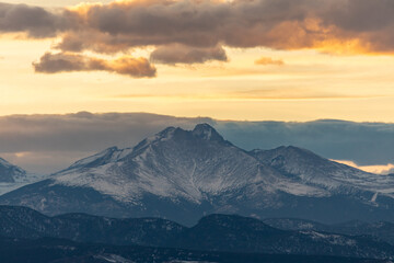 Fototapeta na wymiar Rocky mountains at dusk