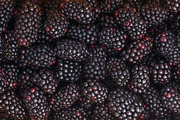 A close-up of a ripe, juicy blackberry, background - 635606076