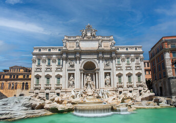 Fototapeta premium The Trevi Fountain of italy,Fontana di Trevi It is one of the important landmarks of the city of Rome that you cannot miss.