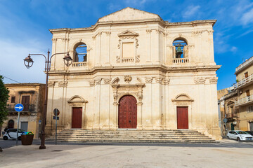 Fototapeta premium travel to Italy - Chiesa del Santissimo Crocifisso (Church of the Crucifix) in Noto city in Sicily