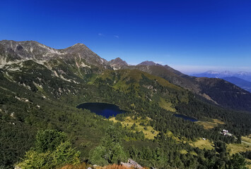 Steiermark - Österreich: Wandern in Hohentauern - Blick auf den grossen Scheibelsee (vom Grossen...