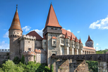Fototapeta na wymiar Corvin Castle, Hunedoara, Romania