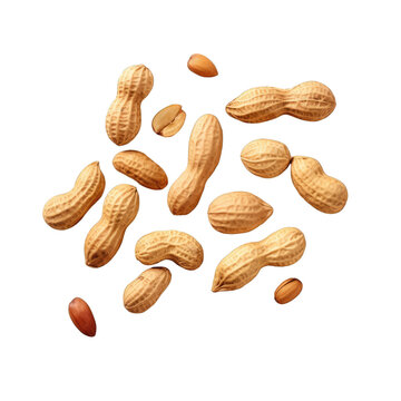 Peanuts on transparent background