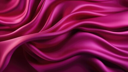 Obraz premium Waves of fuchsia satin fabric