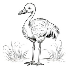 Fototapeta premium illustration of a flamingo