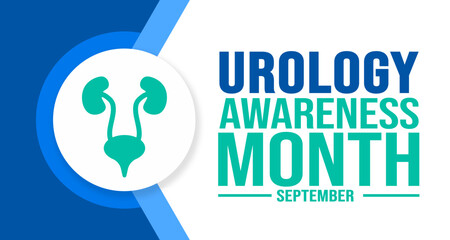 September is Urology Awareness Month background template. Holiday concept. background, banner, placard, card, and poster design template with text inscription and standard color. vector illustration. - Powered by Adobe