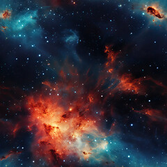 Fototapeta na wymiar Galaxy space colorful cosmos repeat pattern