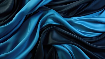 Fototapeta premium Blue-black silk
