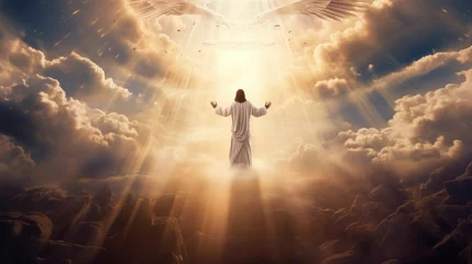 Foto op Plexiglas Second coming of Jesus Christ in heavenly glory © Generative Professor