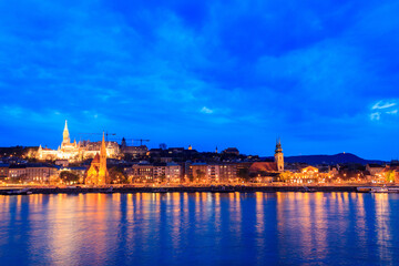 Fototapeta na wymiar Night cityscape of Budapest, Hungary